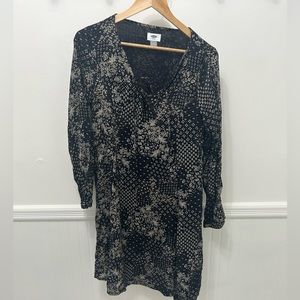 Black and Tab Baby Doll Dress